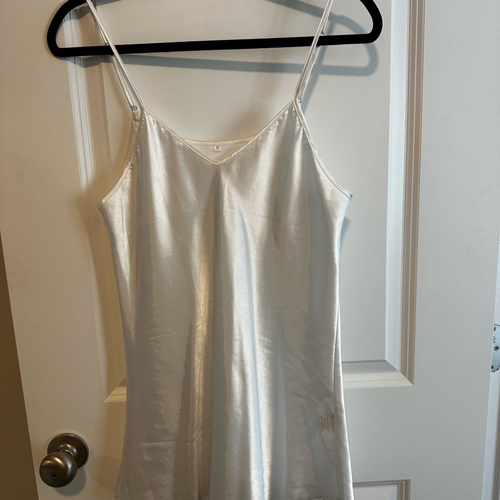 white slip dress